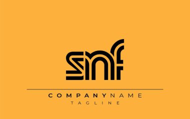 SNF Yaratıcı Eşsiz Modern Harf Logosu Tasarımı. Benzersiz bir harf dizaynına sahip stilize logo, soyut minimalist estetik ve modern cazibe sunar