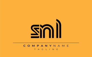 SNL Yaratıcı Eşsiz Modern Harf Logosu Tasarımı. Benzersiz bir harf dizaynına sahip stilize logo, soyut minimalist estetik ve modern cazibe sunar