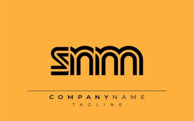 SNM Yaratıcı Eşsiz Modern Harf Logosu Tasarımı. Benzersiz bir harf dizaynına sahip stilize logo, soyut minimalist estetik ve modern cazibe sunar
