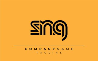 SNQ Yaratıcı Eşsiz Modern Harf Logosu Tasarımı. Benzersiz bir harf dizaynına sahip stilize logo, soyut minimalist estetik ve modern cazibe sunar