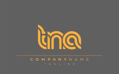 TNA Yaratıcı Eşsiz Modern Harf Logosu Tasarımı. Benzersiz bir harf dizaynına sahip stilize logo, soyut minimalist estetik ve modern cazibe sunar