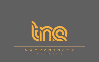 TNE Yaratıcı Eşsiz Modern Harf Logosu Tasarımı. Benzersiz bir harf dizaynına sahip stilize logo, soyut minimalist estetik ve modern cazibe sunar