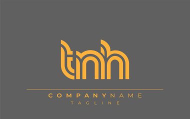 TNH Yaratıcı Eşsiz Modern Harf Logosu Tasarımı. Benzersiz bir harf dizaynına sahip stilize logo, soyut minimalist estetik ve modern cazibe sunar
