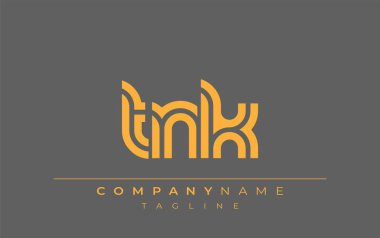 TNK Yaratıcı Eşsiz Modern Harf Logosu Tasarımı. Benzersiz bir harf dizaynına sahip stilize logo, soyut minimalist estetik ve modern cazibe sunar