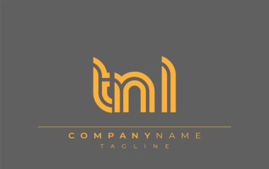 TNL Yaratıcı Eşsiz Modern Harf Logosu Tasarımı. Benzersiz bir harf dizaynına sahip stilize logo, soyut minimalist estetik ve modern cazibe sunar