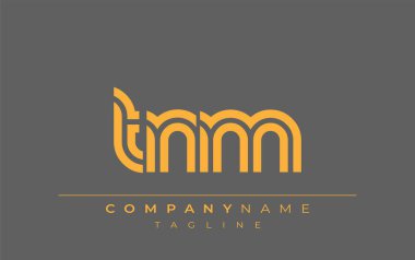 TNM Yaratıcı Eşsiz Modern Harf Logosu Tasarımı. Benzersiz bir harf dizaynına sahip stilize logo, soyut minimalist estetik ve modern cazibe sunar