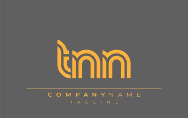 TNN Yaratıcı Eşsiz Modern Harf Logosu Tasarımı. Benzersiz bir harf dizaynına sahip stilize logo, soyut minimalist estetik ve modern cazibe sunar