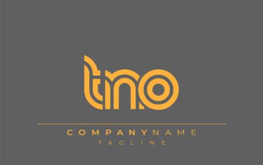 TNO Yaratıcı Eşsiz Modern Harf Logosu Tasarımı. Benzersiz bir harf dizaynına sahip stilize logo, soyut minimalist estetik ve modern cazibe sunar