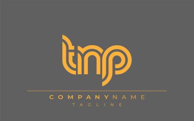 TNP Yaratıcı Eşsiz Modern Harf Logosu Tasarımı. Benzersiz bir harf dizaynına sahip stilize logo, soyut minimalist estetik ve modern cazibe sunar