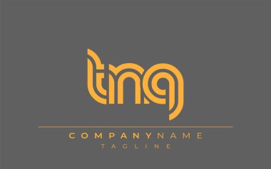 TNQ Yaratıcı Eşsiz Modern Harf Logosu Tasarımı. Benzersiz bir harf dizaynına sahip stilize logo, soyut minimalist estetik ve modern cazibe sunar