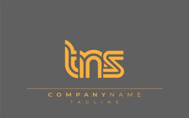 TNS Yaratıcı Eşsiz Modern Harf Logosu Tasarımı. Benzersiz bir harf dizaynına sahip stilize logo, soyut minimalist estetik ve modern cazibe sunar