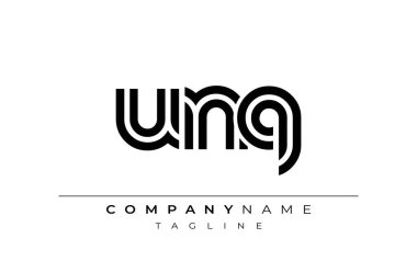 UNQ Yaratıcı Eşsiz Modern Harf Logosu Tasarımı. Benzersiz bir harf dizaynına sahip stilize logo, soyut minimalist estetik ve modern cazibe sunar