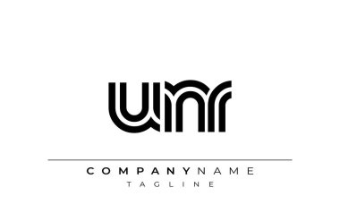 UNR Yaratıcı Eşsiz Modern Harf Logosu Tasarımı. Benzersiz bir harf dizaynına sahip stilize logo, soyut minimalist estetik ve modern cazibe sunar
