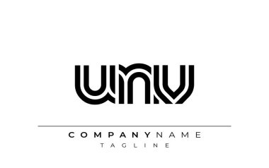 UNV Yaratıcı Eşsiz Modern Harf Logosu Tasarımı. Benzersiz bir harf dizaynına sahip stilize logo, soyut minimalist estetik ve modern cazibe sunar