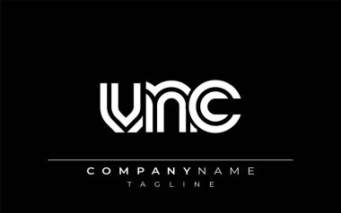 VNC Yaratıcı Eşsiz Modern Harf Logosu Tasarımı. Benzersiz bir harf dizaynına sahip stilize logo, soyut minimalist estetik ve modern cazibe sunar