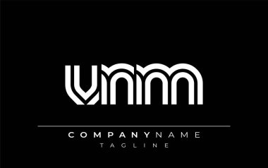 VNM Yaratıcı Eşsiz Modern Harf Logosu Tasarımı. Benzersiz bir harf dizaynına sahip stilize logo, soyut minimalist estetik ve modern cazibe sunar