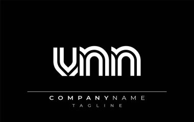 VNN Yaratıcı Eşsiz Modern Harf Logosu Tasarımı. Benzersiz bir harf dizaynına sahip stilize logo, soyut minimalist estetik ve modern cazibe sunar