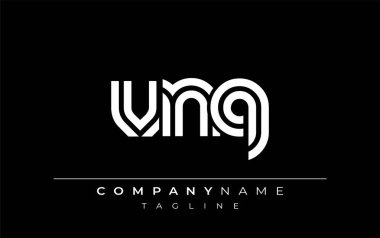 VNQ Yaratıcı Eşsiz Modern Harf Logosu Tasarımı. Benzersiz bir harf dizaynına sahip stilize logo, soyut minimalist estetik ve modern cazibe sunar