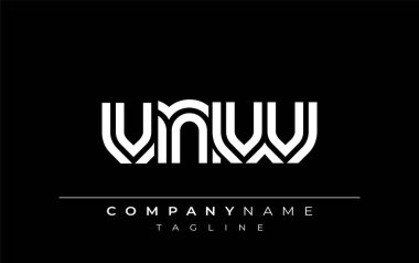 VNW Yaratıcı Eşsiz Modern Harf Logosu Tasarımı. Benzersiz bir harf dizaynına sahip stilize logo, soyut minimalist estetik ve modern cazibe sunar