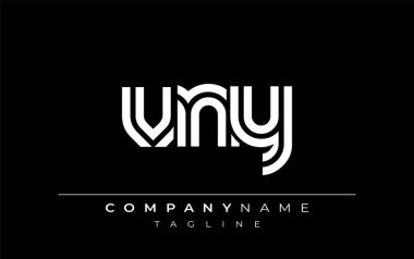 VNY Yaratıcı Eşsiz Modern Harf Logosu Tasarımı. Benzersiz bir harf dizaynına sahip stilize logo, soyut minimalist estetik ve modern cazibe sunar