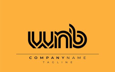 WNB Yaratıcı Eşsiz Modern Harf Logosu Tasarımı. Benzersiz bir harf dizaynına sahip stilize logo, soyut minimalist estetik ve modern cazibe sunar