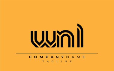 WNL Yaratıcı Eşsiz Modern Harf Logosu Tasarımı. Benzersiz bir harf dizaynına sahip stilize logo, soyut minimalist estetik ve modern cazibe sunar