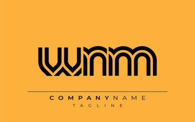 WNM Yaratıcı Eşsiz Modern Harf Logosu Tasarımı. Benzersiz bir harf dizaynına sahip stilize logo, soyut minimalist estetik ve modern cazibe sunar