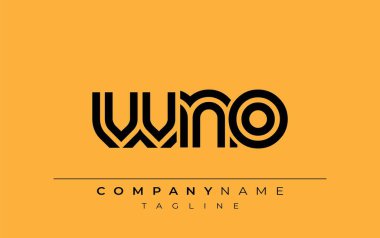 WNO Yaratıcı Eşsiz Modern Harf Logosu Tasarımı. Benzersiz bir harf dizaynına sahip stilize logo, soyut minimalist estetik ve modern cazibe sunar