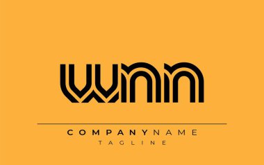 WNN Yaratıcı Eşsiz Modern Harf Logosu Tasarımı. Benzersiz bir harf dizaynına sahip stilize logo, soyut minimalist estetik ve modern cazibe sunar