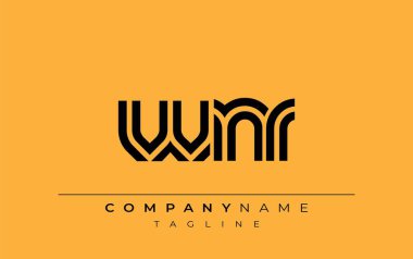 WNR Yaratıcı Eşsiz Modern Harf Logosu Tasarımı. Benzersiz bir harf dizaynına sahip stilize logo, soyut minimalist estetik ve modern cazibe sunar