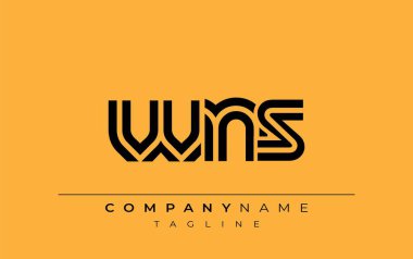 WNS Yaratıcı Eşsiz Modern Harf Logosu Tasarımı. Benzersiz bir harf dizaynına sahip stilize logo, soyut minimalist estetik ve modern cazibe sunar