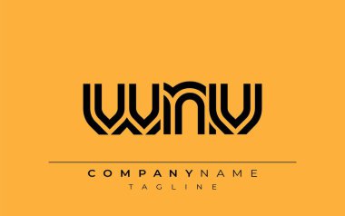 WNV Yaratıcı Eşsiz Modern Harf Logosu Tasarımı. Benzersiz bir harf dizaynına sahip stilize logo, soyut minimalist estetik ve modern cazibe sunar