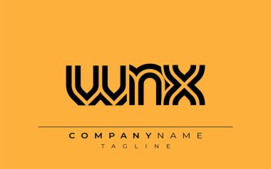 WNX Yaratıcı Eşsiz Modern Harf Logosu Tasarımı. Benzersiz bir harf dizaynına sahip stilize logo, soyut minimalist estetik ve modern cazibe sunar