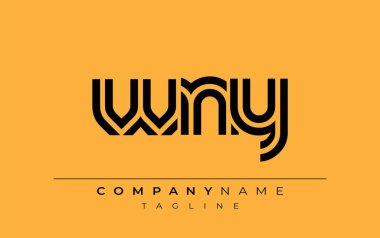 WNY Yaratıcı Eşsiz Modern Harf Logosu Tasarımı. Benzersiz bir harf dizaynına sahip stilize logo, soyut minimalist estetik ve modern cazibe sunar