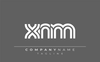 XNM Yaratıcı Eşsiz Modern Harf Logosu Tasarımı. Benzersiz bir harf dizaynına sahip stilize logo, soyut minimalist estetik ve modern cazibe sunar
