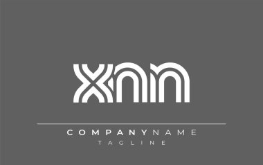 XNN Yaratıcı Eşsiz Modern Harf Logosu Tasarımı. Benzersiz bir harf dizaynına sahip stilize logo, soyut minimalist estetik ve modern cazibe sunar