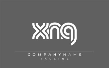 XNQ Yaratıcı Eşsiz Modern Harf Logosu Tasarımı. Benzersiz bir harf dizaynına sahip stilize logo, soyut minimalist estetik ve modern cazibe sunar