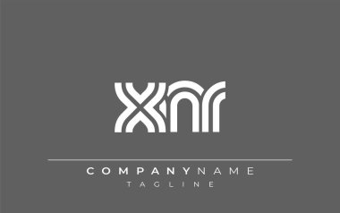 XNR Yaratıcı Eşsiz Modern Harf Logosu Tasarımı. Benzersiz bir harf dizaynına sahip stilize logo, soyut minimalist estetik ve modern cazibe sunar