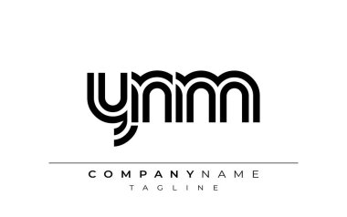 YNM Yaratıcı Eşsiz Modern Harf Logosu Tasarımı. Benzersiz bir harf dizaynına sahip stilize logo, soyut minimalist estetik ve modern cazibe sunar