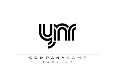 YNR Yaratıcı Eşsiz Modern Harf Logosu Tasarımı. Benzersiz bir harf dizaynına sahip stilize logo, soyut minimalist estetik ve modern cazibe sunar