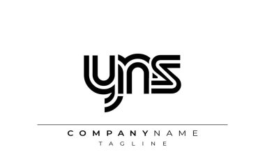 YNS Yaratıcı Eşsiz Modern Harf Logosu Tasarımı. Benzersiz bir harf dizaynına sahip stilize logo, soyut minimalist estetik ve modern cazibe sunar