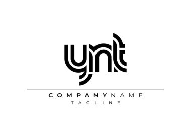 YNT Yaratıcı Eşsiz Modern Harf Logosu Tasarımı. Benzersiz bir harf dizaynına sahip stilize logo, soyut minimalist estetik ve modern cazibe sunar
