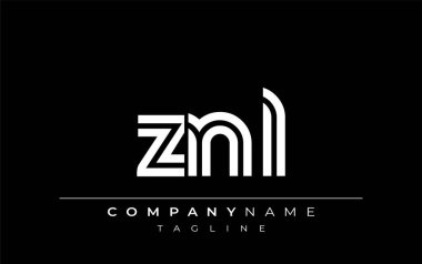 ZNL Yaratıcı Eşsiz Modern Harf Logosu Tasarımı. Benzersiz bir harf dizaynına sahip stilize logo, soyut minimalist estetik ve modern cazibe sunar