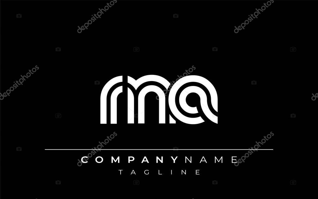 RNA Creative Unique Modern Letter Logo Design. Stylized logo featuring a unique letter design, presenting abstract minimalist aesthetics and modern appeal