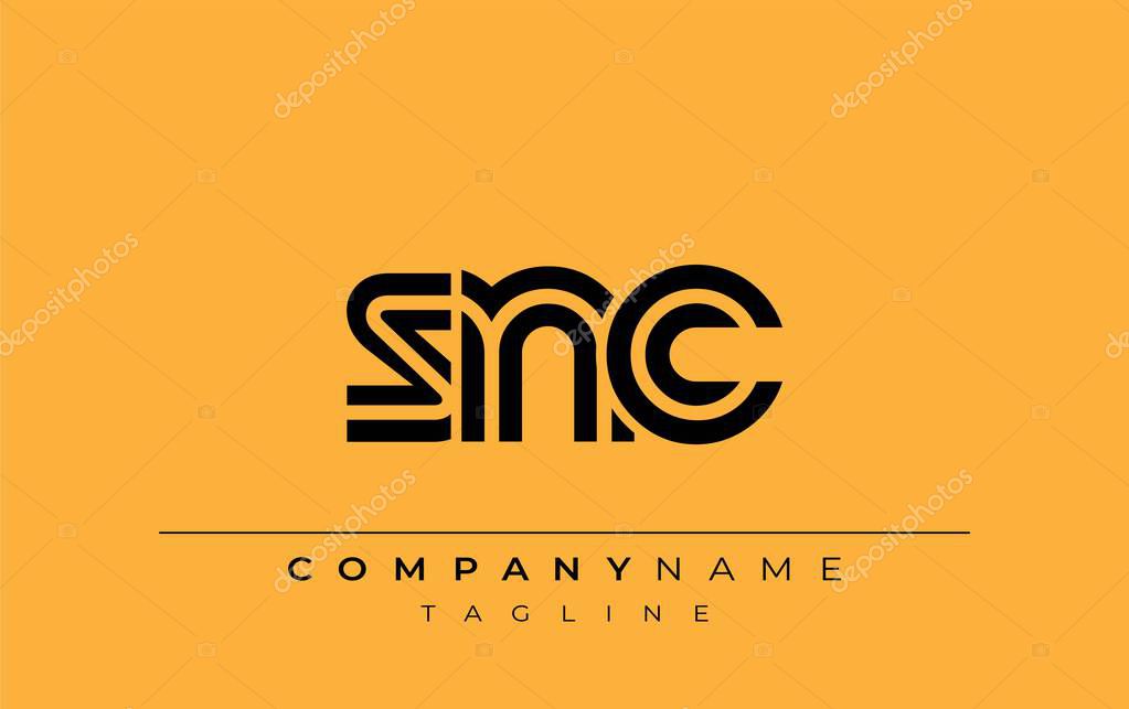 SNC Creative Unique Modern Letter Logo Design. Stylized logo featuring a unique letter design, presenting abstract minimalist aesthetics and modern appeal