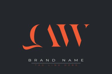 QAW soyut harf logosu tasarımı. Bu logo üç soyut harf tarafından tasarlanmıştır..