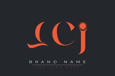 QCJ soyut harf logosu tasarımı. Bu logo üç soyut harf tarafından tasarlanmıştır..