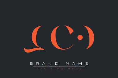 QCO soyut harf logosu tasarımı. Bu logo üç soyut harf tarafından tasarlanmıştır..