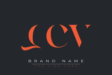 QCV soyut harf logosu tasarımı. Bu logo üç soyut harf tarafından tasarlanmıştır..