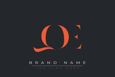 QDE soyut harf logosu tasarımı. Bu logo üç soyut harf tarafından tasarlanmıştır..